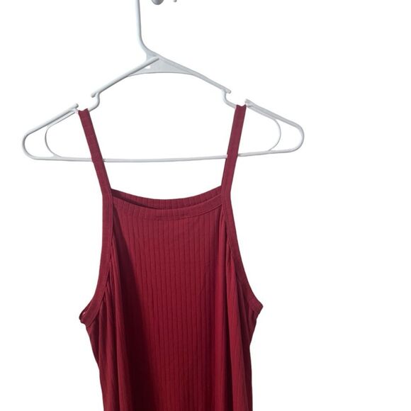 Love J Burnt Orange Ribbed Sleeveless Bodycon Maxi Dress Size 1XL - Picture 8 of 9